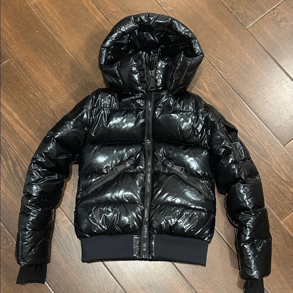 SAM Black Puffer Jacket with Hood